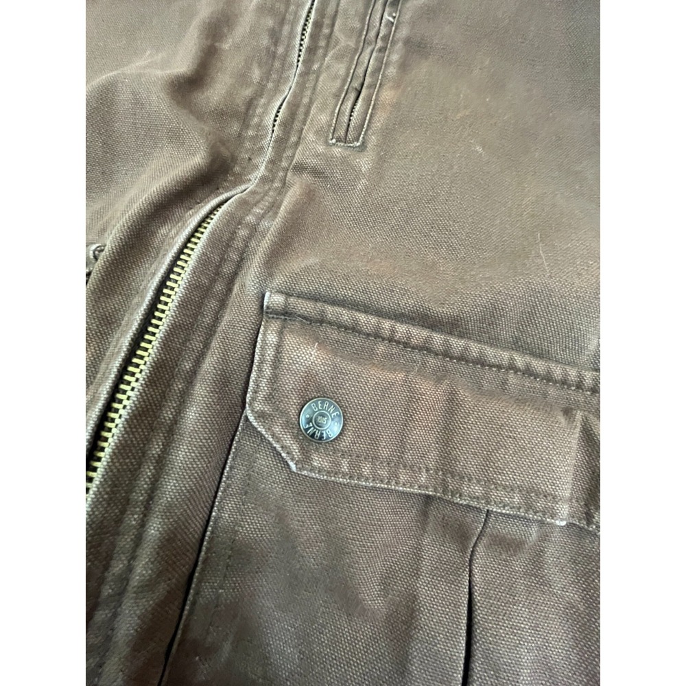 Berne Men's Canvas Sherpa Vest Size 2XL Brown Heavy Weight Barn Coat Workwear - Picture 7 of 11